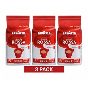 Lavazza Qualità Rossa Whole Bean Coffee 2.2 lb Bags Medium Roast 3 Pack 11/27
